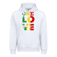 White one love rasta reggae Urban Hoodie - linhVisuals