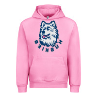 Fuchsia Pink HUSKIES Urban Hoodie - linhVisuals