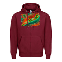 Burgundy westerb aztec and leopard background Zipper Hoodie - AdoDesignShop