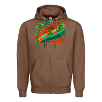 Chestnut westerb aztec and leopard background Zipper Hoodie - AdoDesignShop