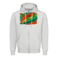Dove Grey westerb aztec and leopard background Zipper Hoodie - AdoDesignShop