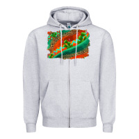 Heather Grey westerb aztec and leopard background Zipper Hoodie - AdoDesignShop