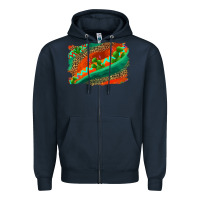 Navy westerb aztec and leopard background Zipper Hoodie - AdoDesignShop