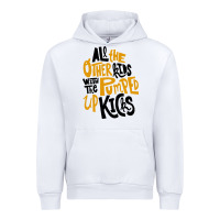 White Foster The People Pumped Up Kicks Urban Hoodie - linhVisuals