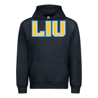 Navy long island university sharks Urban Hoodie - linhVisuals
