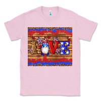 Bubblegum Pink american flag gnomes love star leopard glitter Classic Tee - Artiststas