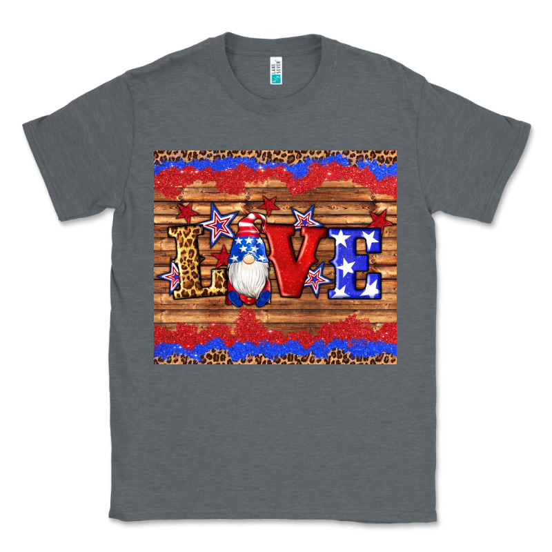American Flag Gnomes Love Star Leopard Glitter Classic Tee by Artiststas | Teevron