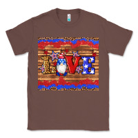 Chestnut american flag gnomes love star leopard glitter Classic Tee - Artiststas