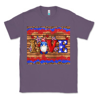 Lavender american flag gnomes love star leopard glitter Classic Tee - Artiststas