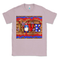 Lilac american flag gnomes love star leopard glitter Classic Tee - Artiststas