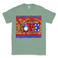 Sage american flag gnomes love star leopard glitter Classic Tee - Artiststas