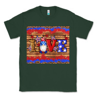 Sports Green american flag gnomes love star leopard glitter Classic Tee - Artiststas
