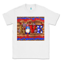 White american flag gnomes love star leopard glitter Classic Tee - Artiststas