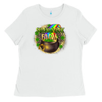 White shamrock farm Ladies Tee - CowGirlArtShop