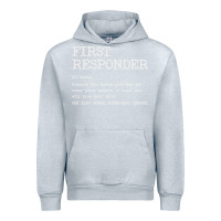 Heather Grey first responder  definition design Urban Hoodie - linhVisuals