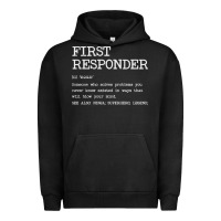 Pigment Black first responder  definition design Urban Hoodie - linhVisuals