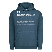Pigment Midnight Navy first responder  definition design Urban Hoodie - linhVisuals