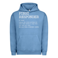 Pigment Pebble Blue first responder  definition design Urban Hoodie - linhVisuals