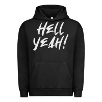Pigment Black hell yeah! Urban Hoodie - linhVisuals