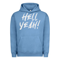Pigment Pebble Blue hell yeah! Urban Hoodie - linhVisuals