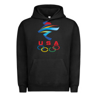Pigment Black USA OLYMPIC RINGS Urban Hoodie - linhVisuals