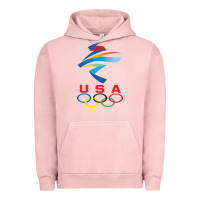 Pigment Salmon USA OLYMPIC RINGS Urban Hoodie - linhVisuals
