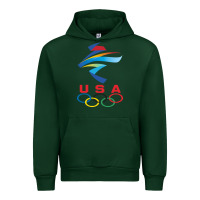 Forest Green USA OLYMPIC RINGS Urban Hoodie - linhVisuals