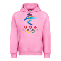 Fuchsia Pink USA OLYMPIC RINGS Urban Hoodie - linhVisuals