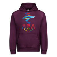 Mauve Wine USA OLYMPIC RINGS Urban Hoodie - linhVisuals