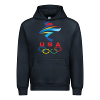 Navy USA OLYMPIC RINGS Urban Hoodie - linhVisuals