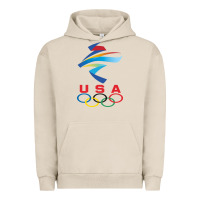 Pigment French Oak USA OLYMPIC RINGS Urban Hoodie - linhVisuals