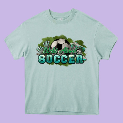 Wild About Soccer Heavy Core Tee Designed By Howdyjamesfarm