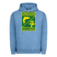 Pigment Pebble Blue oregon fish & wildlife deadheads unite! Urban Hoodie - linhVisuals