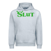 Heather Grey SHREK SLUT GREEN SHIRT Urban Hoodie - linhVisuals