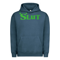 Pigment Midnight Navy SHREK SLUT GREEN SHIRT Urban Hoodie - linhVisuals
