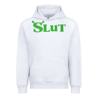 White SHREK SLUT GREEN SHIRT Urban Hoodie - linhVisuals