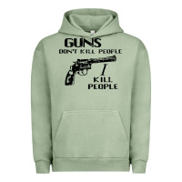 Pigment Oil Green guns dont kill people i kill people 1996 Urban Hoodie - linhVisuals