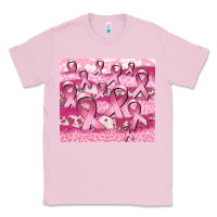 Bubblegum Pink ribbon  breast cancer Classic Tee - CowGirlArtShop