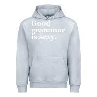 Heather Grey good grammar is sexy Urban Hoodie - linhVisuals