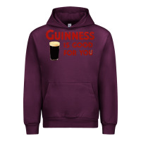 Mauve Wine guiness is good for you (and me) hq fnny Urban Hoodie - linhVisuals