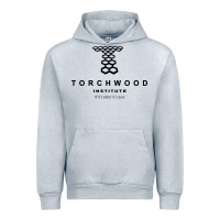 Heather Grey torchwood institute Urban Hoodie - linhVisuals