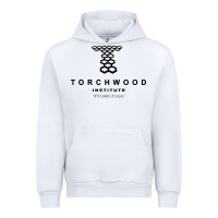 White torchwood institute Urban Hoodie - linhVisuals