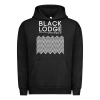 Pigment Black twin peaks inspired japanese black lodge Urban Hoodie - linhVisuals