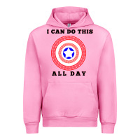 Fuchsia Pink i can do this all day graphic mens & womens t shirt Urban Hoodie - linhVisuals