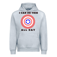 Heather Grey i can do this all day graphic mens & womens t shirt Urban Hoodie - linhVisuals