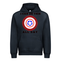 Navy i can do this all day graphic mens & womens t shirt Urban Hoodie - linhVisuals