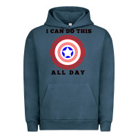 Pigment Midnight Navy i can do this all day graphic mens & womens t shirt Urban Hoodie - linhVisuals