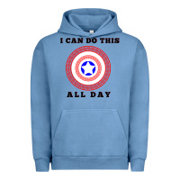 Pigment Pebble Blue i can do this all day graphic mens & womens t shirt Urban Hoodie - linhVisuals