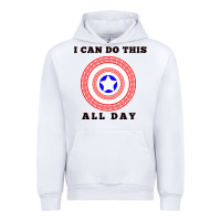 White i can do this all day graphic mens & womens t shirt Urban Hoodie - linhVisuals