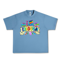 Pebble Blue I am enough Urban Heavy Tee - FaDigitalArtStudio